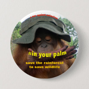 Conservation Activist for Animal Welfare Ronde Button 7,6 Cm
