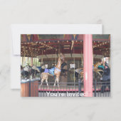 Conservation Carousel Childs Birthday Invitation Kaart (Voorkant)