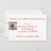 Conservation Carousel Childs Birthday Invitation Kaart (Achterkant)