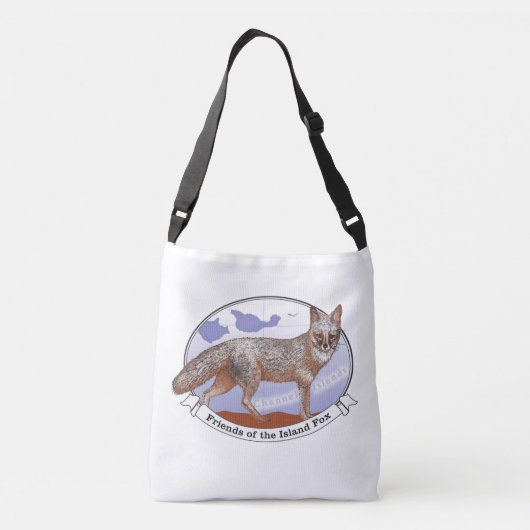 Conservation Island Fox Cross Body Bag Crossbody Tas (Achterkant)