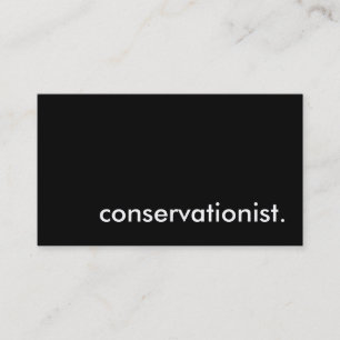 conservationist. visitekaartje