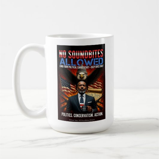 Conservatisme als koffie - Zwart! Koffiemok (Links)