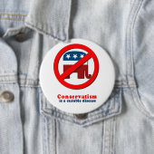 Conservatisme is een geneeskrachtige ziekte ronde button 4,0 cm (In situ)