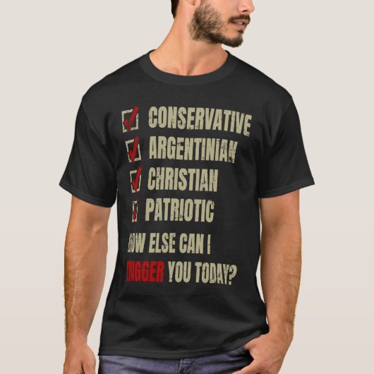 Conservative Argentinian Christian Patriotic T-shirt (Voorkant)