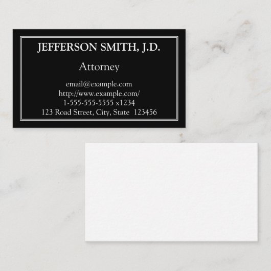 Conservative Attorney Visitekaartje (Voorkant / Achterkant)