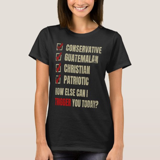 Conservative Guatemalan Christian Patriotic T-shirt (Voorkant)