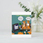 Conservative News Funny Cartoon Briefkaart (Staand voorkant)