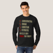 Conservative Omani Christian Patriotic T-shirt (Voorkant volledig)