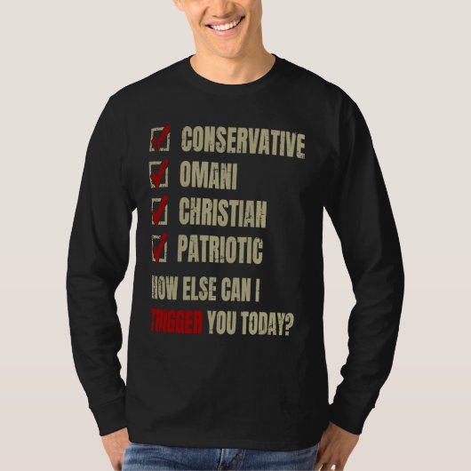 Conservative Omani Christian Patriotic T-shirt (Voorkant)