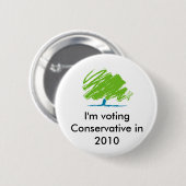 conservative_party_logo, ik stem Conservativ... Ronde Button 5,7 Cm (Voorkant /achterkant)