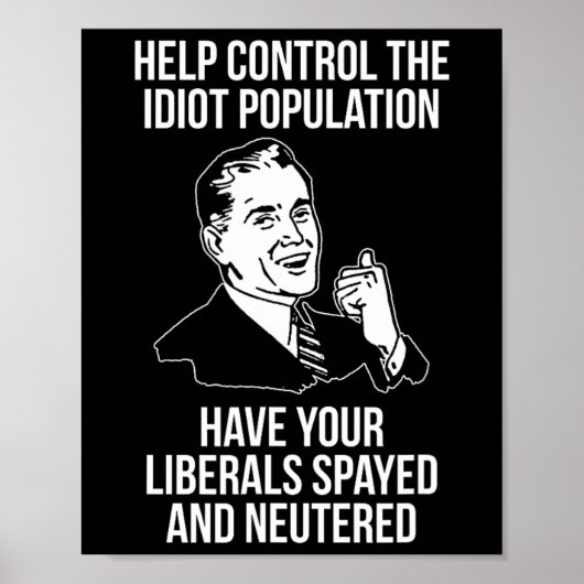 Conservative Republican Libertarian Spayed Neutere Poster (Voorkant)