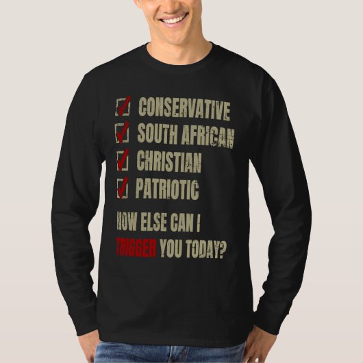 Conservative South African Christian Patriotic T-shirt (Voorkant)