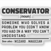 Conservator Noun Professioneel Museummedewerker Gr Sticker (Voorkant)