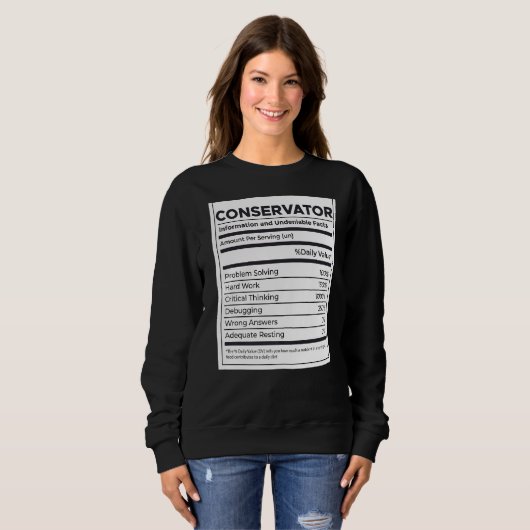 Conservator Voeding Informatie Trui (Voorkant volledig)