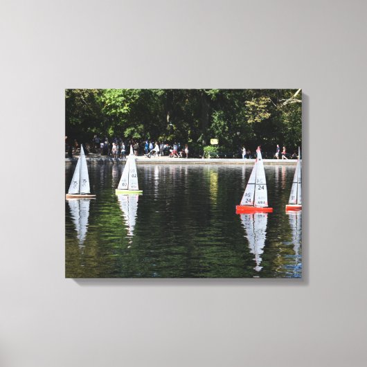 Conservatorium Water Central Park Boat Pond New Yo Canvas Afdruk (Voorkant)