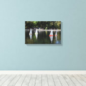 Conservatorium Water Central Park Boat Pond New Yo Canvas Afdruk (Insitu (Houten vloer))