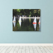 Conservatorium Water Central Park Boat Pond New Yo Canvas Afdruk (Insitu (Houten vloer))