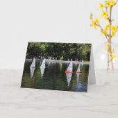 Conservatorium Water Central Park Boat Pond New Yo Kaart (Gele Bloem)