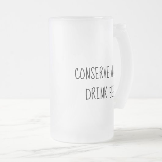 Conserve Water Drink Beer Frosted Mok Vaderdag (Voorkant rechts)