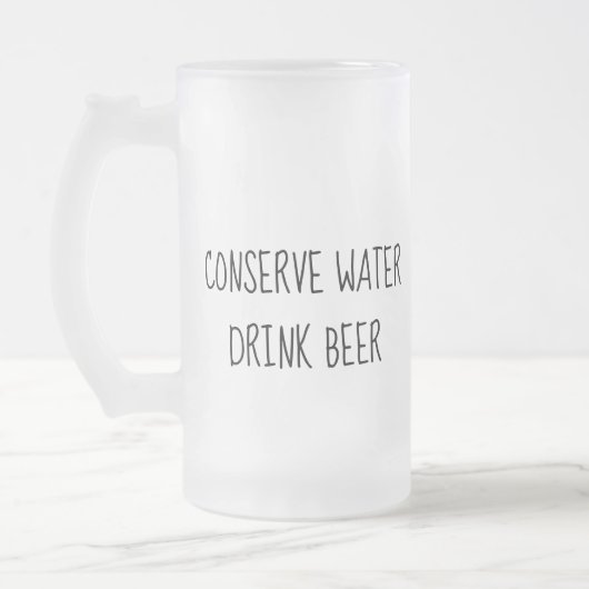 Conserve Water Drink Beer Frosted Mok Vaderdag (Links)