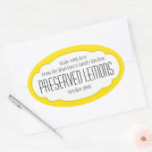 Conserven citroenen ovaal voedsellabel sticker (Envelop)