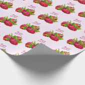 Conserveren van frambozenfruit cadeaupapier (Hoek)