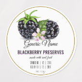 Conserveren van zwarte bessen labels (Design 2)