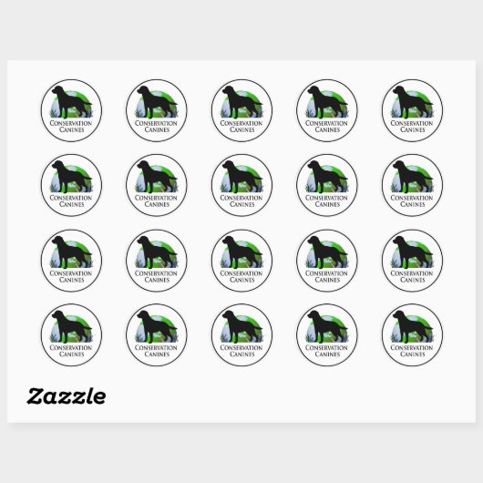 Conservering Canine Decal Ronde Sticker (Vel)