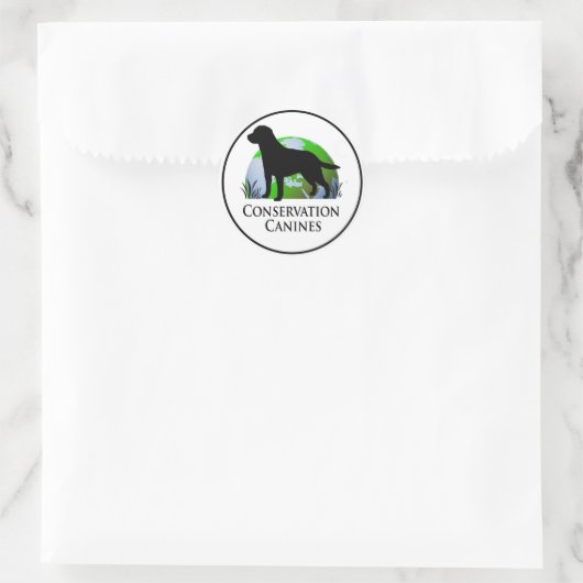 Conservering Canine Decal Ronde Sticker (Tas)