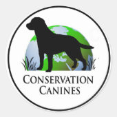 Conservering Canine Decal Ronde Sticker (Voorkant)