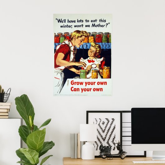  conservering en conservenindustrie in de Tweede W Poster (Thuiskantoor)