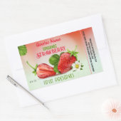 Conservering van aardbeienfruit rechthoekige sticker (Envelop)