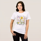 Consider how the wildflowers grow - Luke 12 Tri-Blend Shirt (Voorkant volledig)