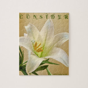 CONSIDER Matthew 6:28 I Jigzaag Puzzle Legpuzzel