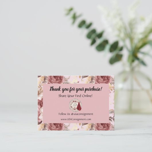 Consignment Design Business Enclosure Kaarten (Staand voorkant)