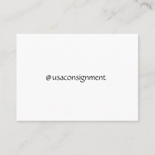 Consignment Design Business Enclosure Kaarten (Achterkant)