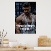 Consistency Creates Confidence – Quote Poster (Keuken)