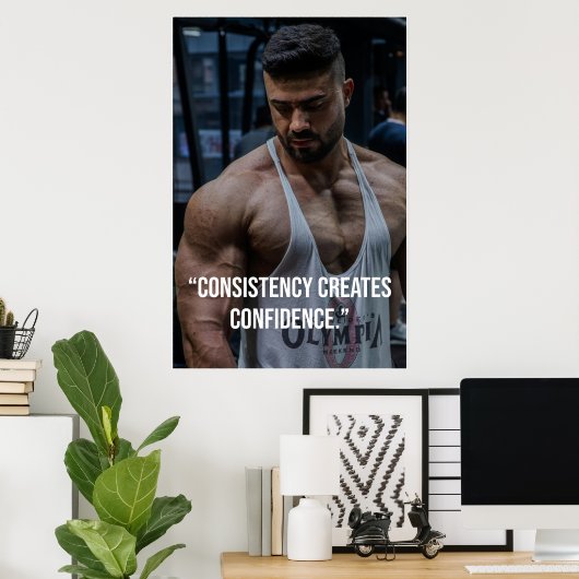 Consistency Creates Confidence – Quote Poster (Thuiskantoor)