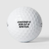 'Consistency Is Born Out Of Repetition' Gift  Golfballen (Voorkant)