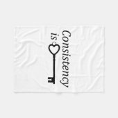 Consistency Is Key Motivational Gift  Fleece Deken (Voorkant (Horizontaal))