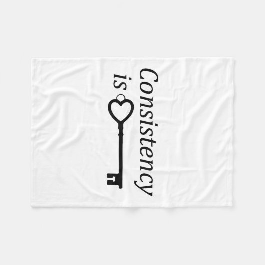 Consistency Is Key Motivational Gift  Fleece Deken (Voorkant (Horizontaal))