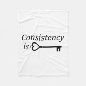 Consistency Is Key Motivational Gift  Fleece Deken (Voorkant)