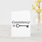 Consistency Is Key Motivational Gift  Kaart (Gele Bloem)