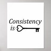 Consistency Is Key Motivational Gift Poster (Voorkant)
