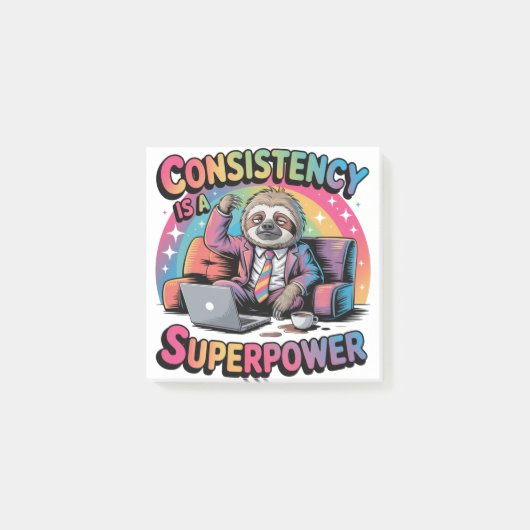 Consistent zijn is een superkracht post-it® notes (Voorkant)