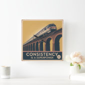 Consistent zijn is een superkracht vierkante klok (Huis)