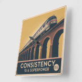 Consistent zijn is een superkracht vierkante klok (Hoek)