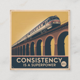 Consistent zijn is een superkracht vierkante visitekaartje