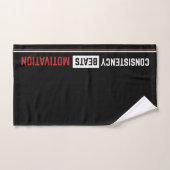 Consistentheid is beter dan motivatie Gym workout Handdoek (Handdoek)