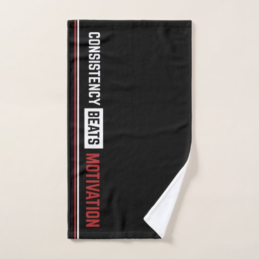 Consistentheid is beter dan motivatie Gym workout Handdoek (Handdoek)